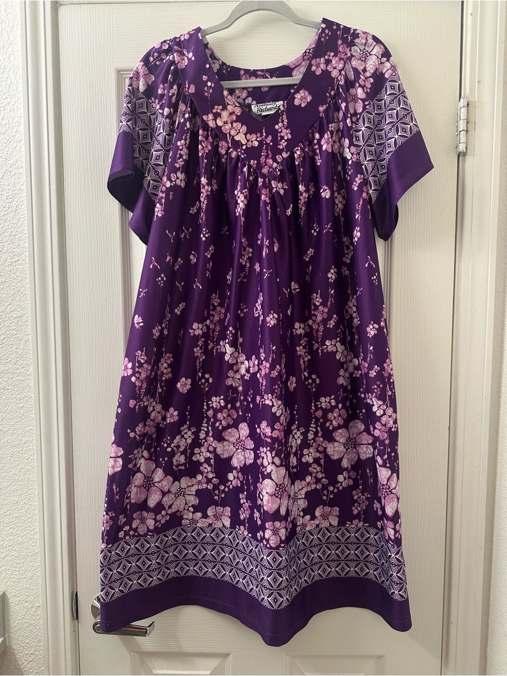 Anthony Richards Purple Floral Casual Girls' Dress